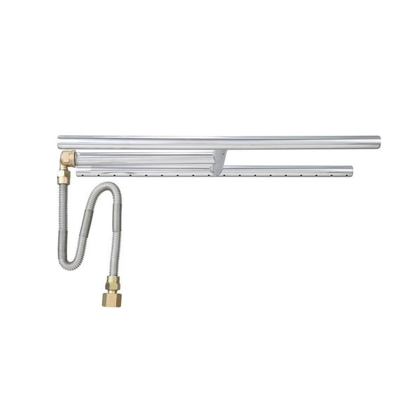 STAWAY 6 x 18 Inch Drop-in Fire Pit Pan - H-Burner for Propane & Natural Gas - 90,000 BTU - Durable 304 Stainless Steel - Easy Installation for Fire Glass Display