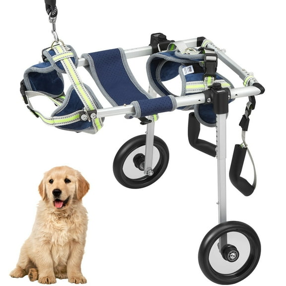 STAWAY Dog Wheelchair for Back Legs - Lightweight Adjustable Pet Cart for Disabled Pets - Durable Aluminum Alloy, Easy Assembly, Includes 1.5m Leash