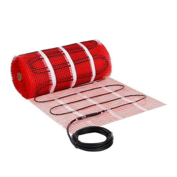STAWAY Electric Floor Heating Mat - Radiant In-Floor Heating System for Bathrooms & Living Spaces, 100 Sq. ft with Programmable Thermostat & GFCI Protection, Easy Installation