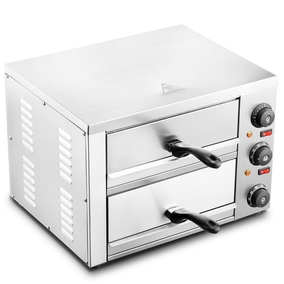 STAWAY Electric Pizza Oven - 12" Countertop Oven for Crispy Pizzas, Pretzels & Bread - Adjustable Temp & Timer - High Quality Stainless Steel - Fast & Even Baking