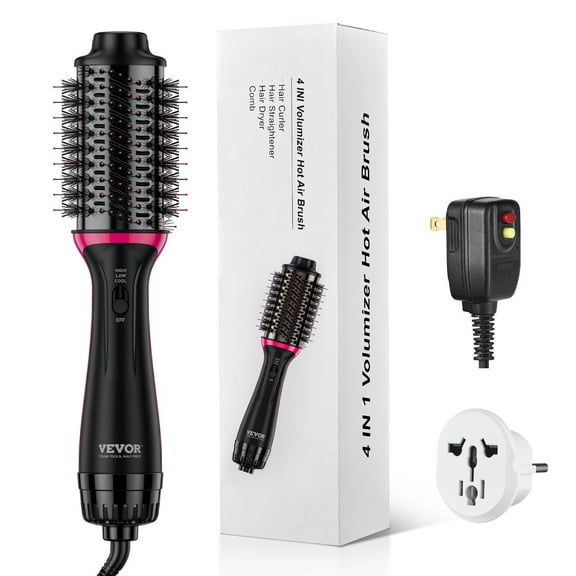 STAWAY Hair Blow Dryer Brush - 4-in-1 Hot Air Styler for Curling, Straightening & Volumizing, 1200W Fast Drying, Dual Voltage, Travel-Friendly Design