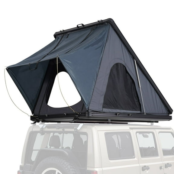 STAWAY Hard Shell Rooftop Tent for 2-3 Persons - Waterproof, UV Resistant, Quick Setup with Inflatable Poles, Comfortable Foam Mattress & LED Light - Ideal for Jeep, SUV, Truck Camping Adventures