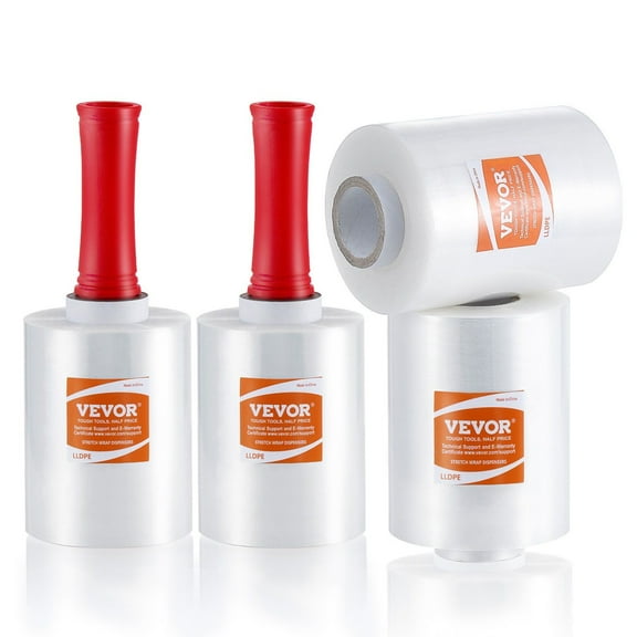 STAWAY Heavy Duty Stretch Film - 5" x 1000' - Industrial Strength Clear Wrap with Handles for Shipping, Moving, and Pallet Wrapping - Waterproof, Puncture-Resistant, Perfect for Furniture Protection