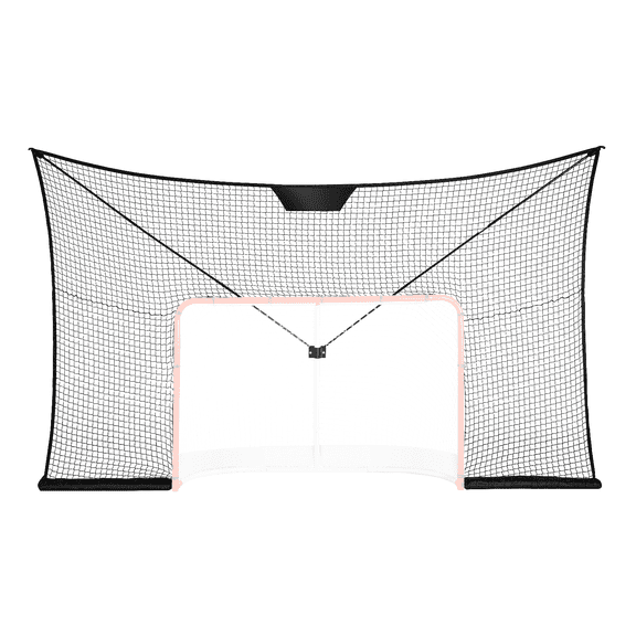 STAWAY Hockey Goal Net - 12x7FT Street Hockey Backstop for Outdoor Training - Durable, Easy to Assemble, with Sandbag Stabilization for Shooting Accuracy