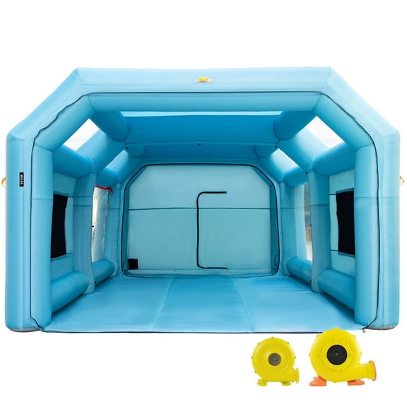 STAWAY Inflatable Paint Booth - 26x15x10ft Car Spray Tent with Air Filter & 2 Blowers - Upgraded Auto Painting & Repair Solution for Garage & Outdoor Use