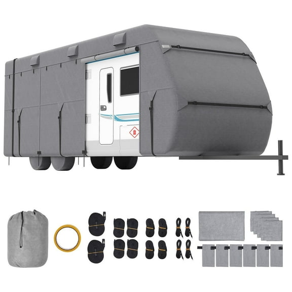 STAWAY RV Cover 20-22 ft Class A Camper - Waterproof, Sun-Proof, Windproof with Zipper Access & Tire Covers - All-Weather Protection
