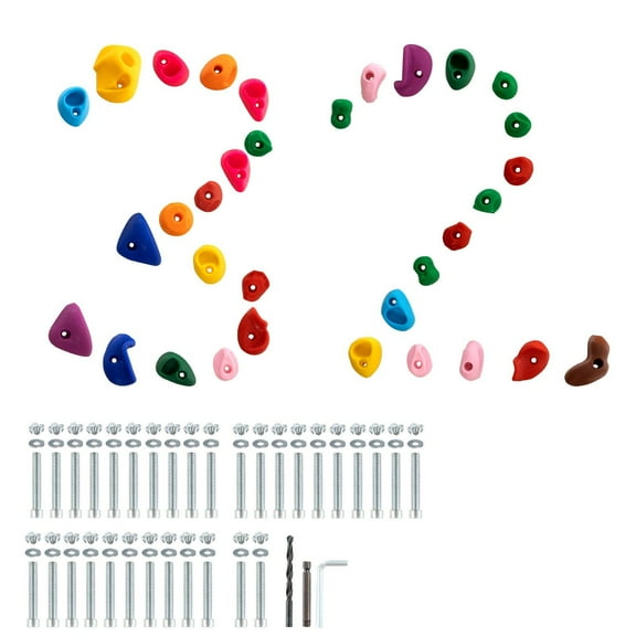 STAWAY Rock Climbing Holds - Vibrant Indoor/Outdoor Grip Holds for Kids - Easy to Install & Safe - Perfect for Playgrounds & Home Climbing Walls - Supports Up to 230 lbs - Fun Activity!