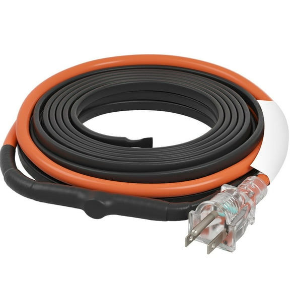 STAWAY Self-Regulating Heat Tape 12FT - 5W/FT Pipe Heating Cable with Thermostat for Frozen Pipe Prevention, Ideal for RVs and Basements, Waterproof and Easy to Install