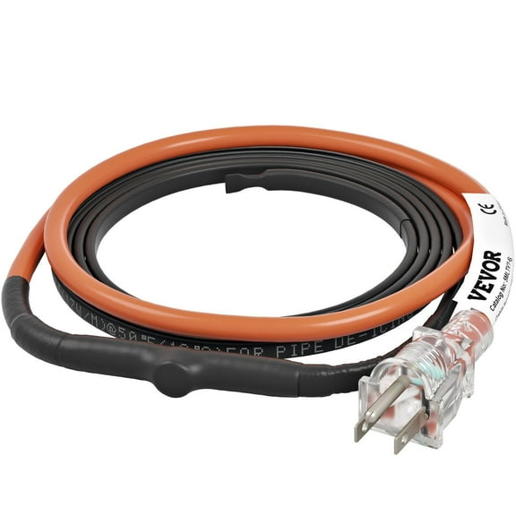 STAWAY Self-Regulating Heat Tape - 6ft Pipe Heating Cable for Freeze Protection, 5W/ft, 120V, Waterproof with Built-in Thermostat, Easy Installation for PVC & Metal Pipes