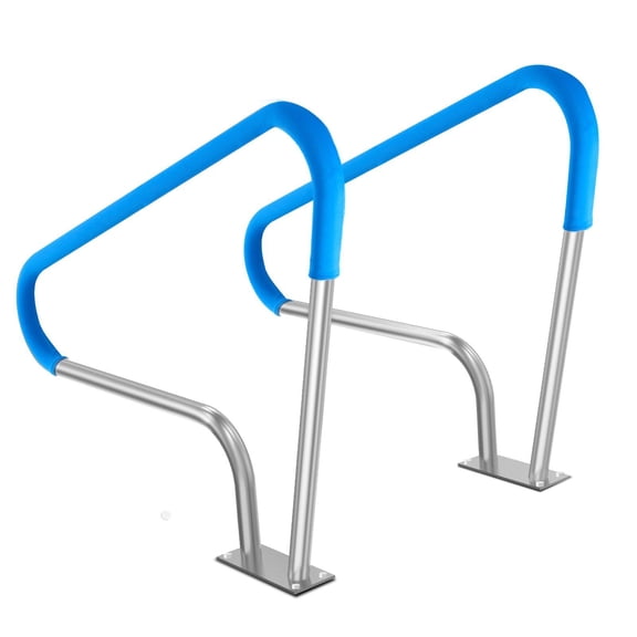 STAWAY Stainless Steel Pool Handrail 48x36in with Base Plate - Durable 304 Safety Rails for Spas, Supports 250 lbs, Easy Assembly, Non-Slip Grips, Elegant Design for Outdoor Pools