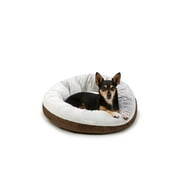 Stay Boris Dog Bed, Small Dog, Round Cuddler Pet Bed, Machine Washable, Size 22"x22"x8", Color Brown