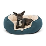 Stay Bowie Dog Bed, Medium Dog, Oval Cuddler Pet Bed, Machine Washable, Bed Size 28"x32"x11", Color Blue