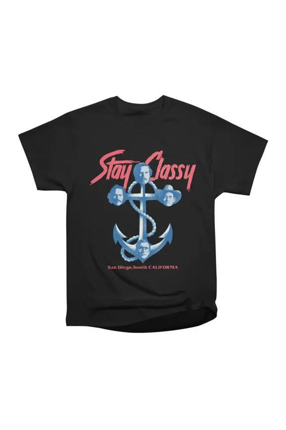 STAY CLASSY ANCHORMAN T-Shirt Tee Gift For Him Merch For Her Apparel For Friend
