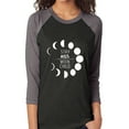 thumbnail image 1 of STAY WILD MOON CHILD Unisex 3/4 Sleeve Baseball Raglan Tee, 1 of 1