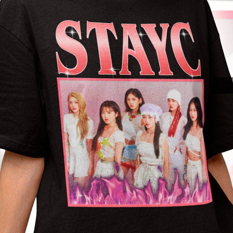 STAYC Retro Classic Tshirt Stayc Bootleg Shirt Kpop Shirt Kpop