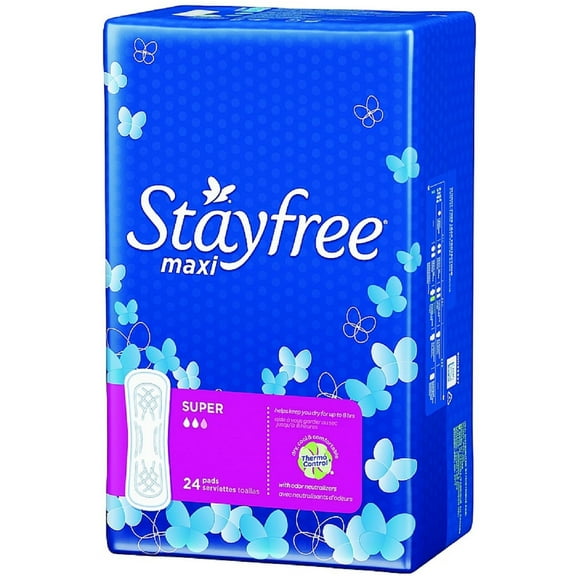 STAYFREE Maxi Pads, Super 24 ea
