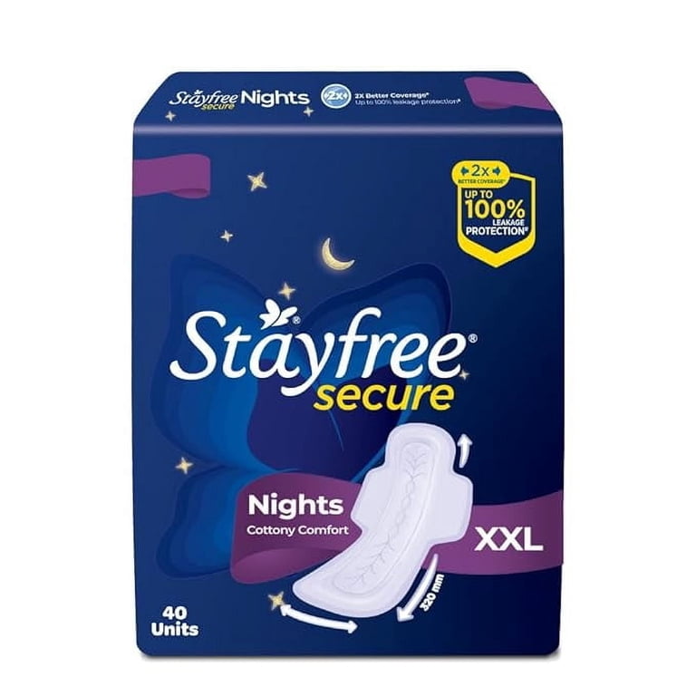 Stayfree Secure Nights Sanitary Pads XXL40