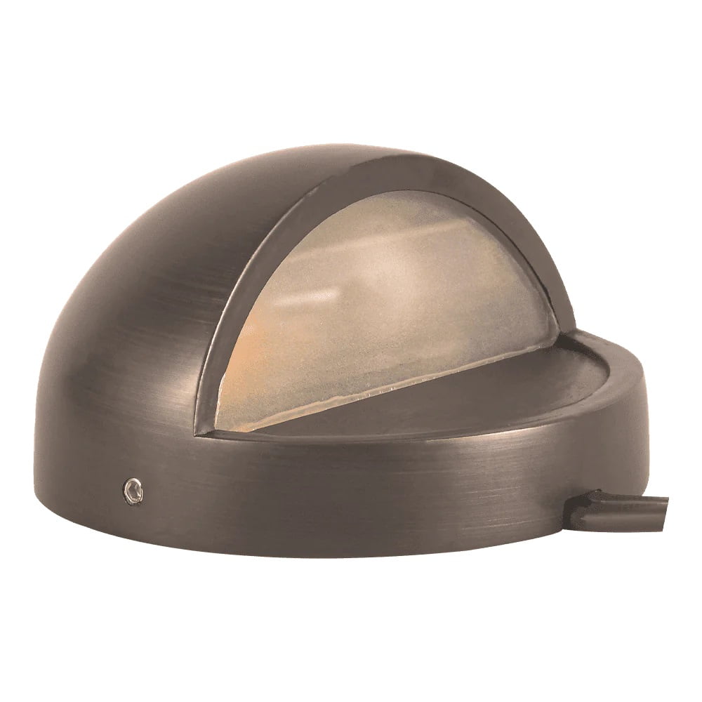 Natural Brass Round Half Moon LED Pathway Light