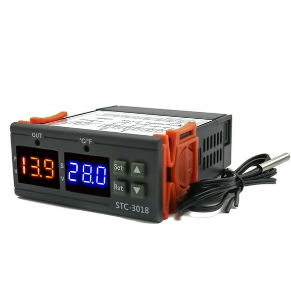 -3018 Dual Digital Temperature Controller Two Relay Output Thermoregulator Thermostat with Heater Cooler 12V