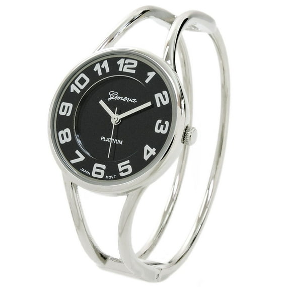 STC Women's 0.51" Double Band Metal Wristwatch, Silver