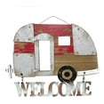 thumbnail image 1 of STC World Welcome Camper RV Trailer Sign Large Rustic Front Door Wall Wood Metal Outdoorsy Inspired Accent Decor 17x 14, Brown Silver Red Black, 1 of 8