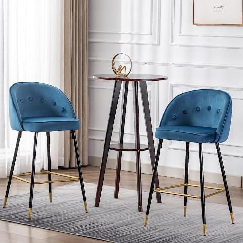 STCFGH 30\u201D Stools with Round Back Modern Velvet Upholstered