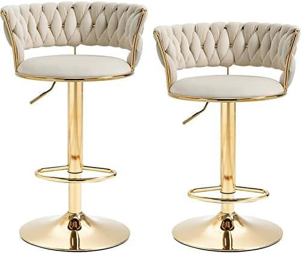 STCFGH Velvet Stools Swivel Adjustable Chairs Kitchen Stool Counter