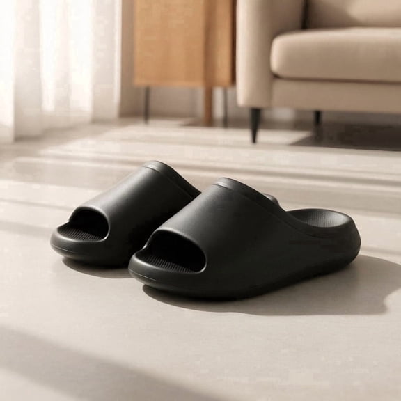 STCYLZFU Men Women Slippers, Non Slip EVA Indoor Outdoor Bathroom House Slide Sandals, Lightweight One Piece Casual Shoes