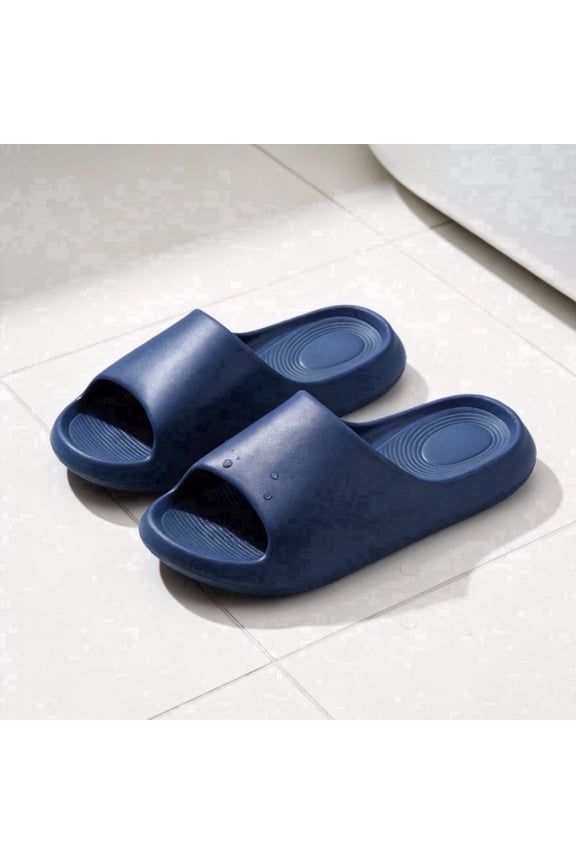 Solid Color Minimalist EVA Couple Slippers, Soft Comfort Non Slip Casual Indoor Home Slides for Men & Women