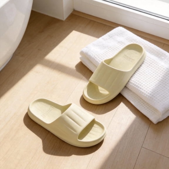 STCYLZFU Comfortable Unisex Slippers Lightweight Soft Thin Sole Indoor House Slippers Breathable EVA Sandals for Bathroom Couples