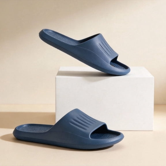 STCYLZFU EVA Slippers Solid Color, Lightweight Comfortable Soft Thick Sole Slides, Non-Slip Shower Bathroom Home Slippers for Women Men
