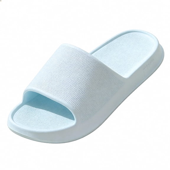 STCYLZFU Solid Color EVA Couple Slippers, Soft One Strap Indoor Slides, Non Slip Breathable Comfort House Shoes for Men Women