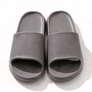 STCYLZFU Solid Color EVA Couple Slippers, Soft One Strap Indoor Slides, Non Slip Breathable Comfort House Shoes for Men Women