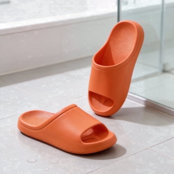 STCYLZFU Men Women Slippers, Non Slip EVA Indoor Outdoor Bathroom House Slide Sandals, Lightweight One Piece Casual Shoes