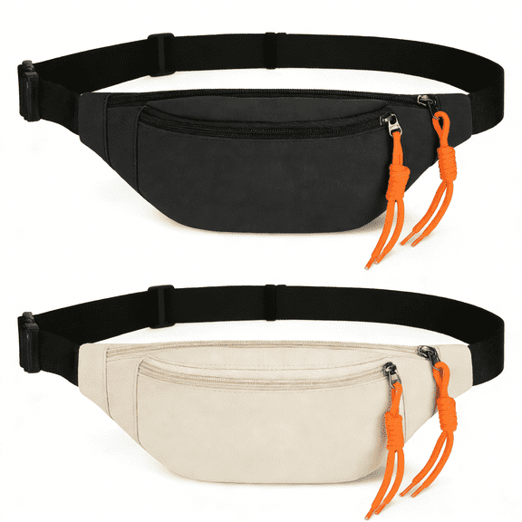STCYLZFU Unisex Lightweight Sports Waist Pack – Adjustable Fanny Pack for Men and Women, Water-Resistant Running Belt Bag for Gym, Cycling, Hiking, Travel – Wear as Waist, Chest or Crossbody