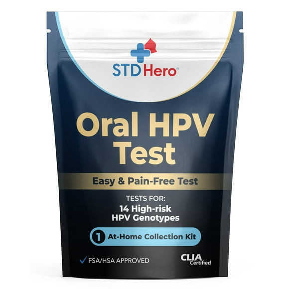 STD Hero at-Home Oral HPV Test - Easy & Convenient Human Papillomavirus Test
