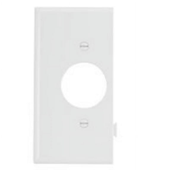 STE7W Snaptog Single Receptacle End Plate, White