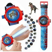 STEADY CLOTHING STEADY Children Projector Watch 24 Pattern Dinosaur Projector With Plastic Strap Kids Story Educational Toy Red;Blue
