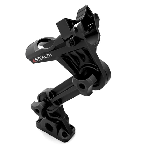 STEALTH QR2 Boat Fishing Rod Holder with Multi-Mount Base and Extension