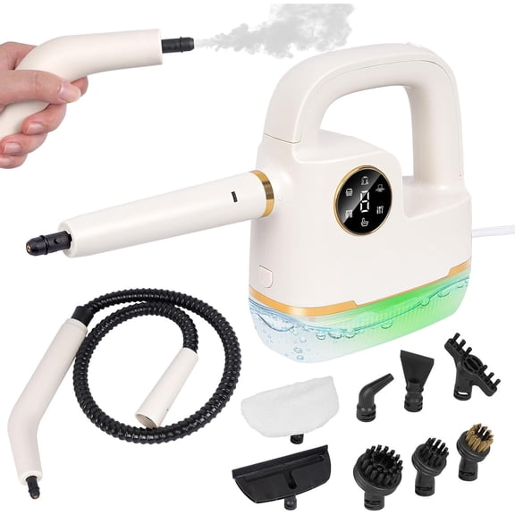 STEAM CLEANER Handheld [One Click Clean] Steamer for Cleaning 10-in-1 High  Steam Cleaner for / Detailings/Fabric . Separate Design|Digital Display|Two Cleaning Methods