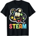 thumbnail image 1 of STEAM Teacher And Student Back To School STEM T-Shirt men and women can wear, black, white, gifts, 1 of 4