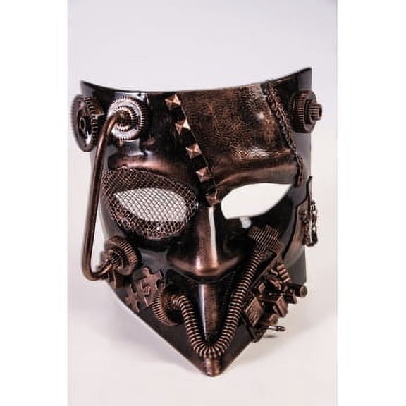 STEAMPUNK JESTER MASK BRONZE