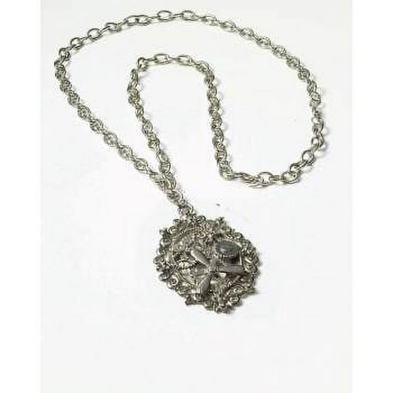 STEAMPUNK SILVER GEAR NECKLACE