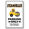 thumbnail image 1 of STEAMROLLER Aluminum Sign heavy equipment operator highway crew repairs | Indoor/Outdoor | 24" Tall, 1 of 4