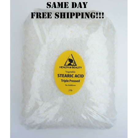 STEARIC ACID VEGETABLE TRIPLE PRESSED PASTILLES BEARDS 100% PURE 32 OZ, 2 LB