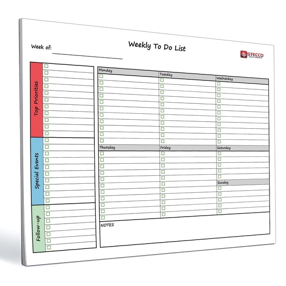 STECCO Weekly Notepad Planner