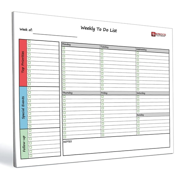 STECCO Weekly Notepad Planner