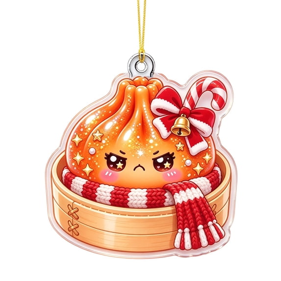 Library Cartoon Inage STEDY Steamer Christmas Ornament Cartoon Dumpling Acrylic, Style F ...
