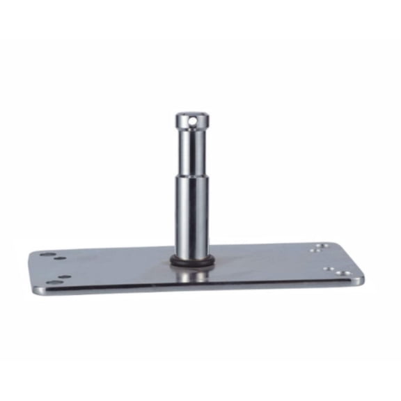 STEEL 3 BABY WALL PLATE WITH ANGLED 5/8 STUD