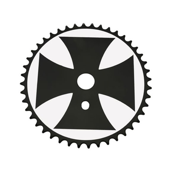 STEEL BICYCLE SPROCKET CROSS 1/2X1/8X44T WT/BLACK Bike part, Bicycle part, bike accessory, bicycle part